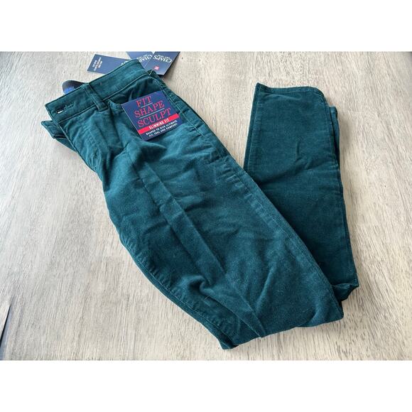 Chaps Emerald Green Corduroy Fit Shape Slimming Fit Sculpt Pants - 2 - Picture 5 of 7